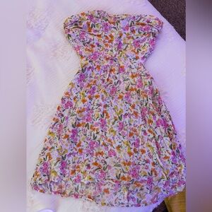 Floral Strapless Dress